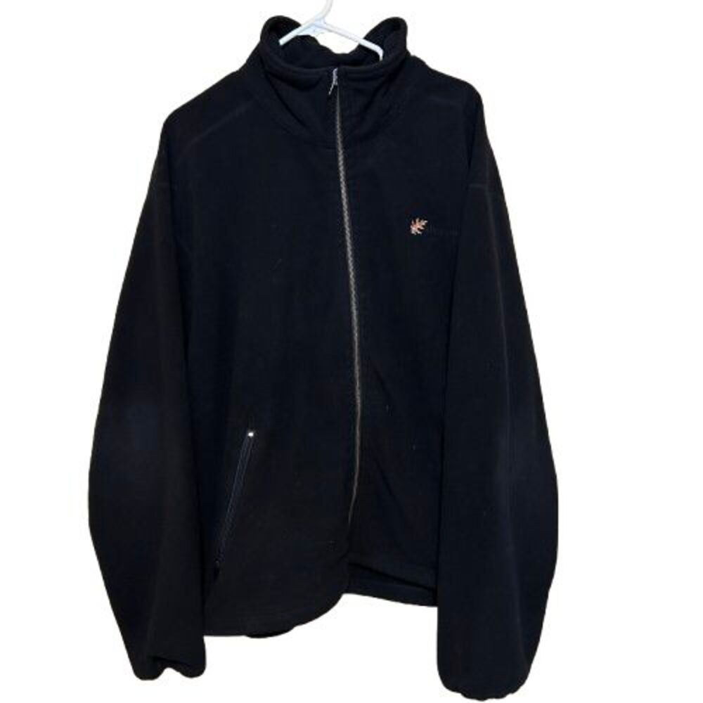 McAlister Heavyweight Fleece Jacket Mens 2XL Black Full Zip Mock Neck Hunting